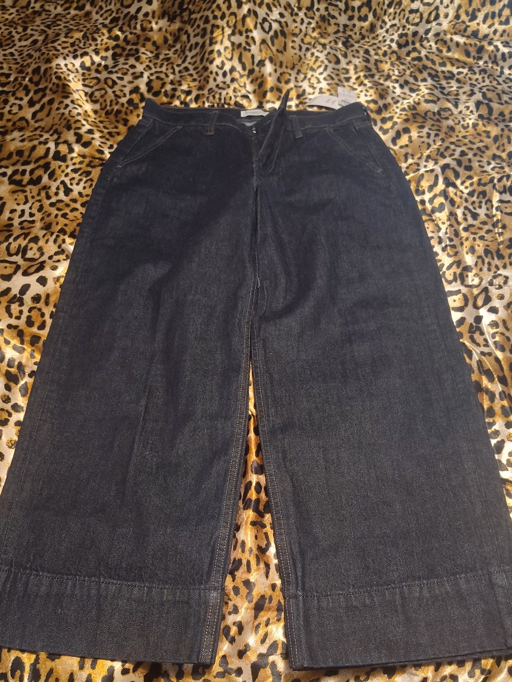 Abercrombie & Fitch Dark Indigo Wide Leg Jeans